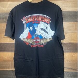 Harley Davidson Waco Texas Mens Black Short Sleeve Graphic T Shirt Size L